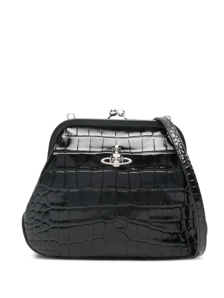 Geanta plic Vivienne Westwood neagra din piele