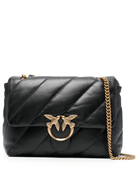 Geanta tip postas Pinko neagra din piele