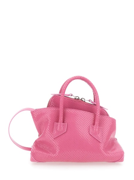 Genti 'La Passeggiata' Pink mini bag with Two Top Handles in Leather for Women