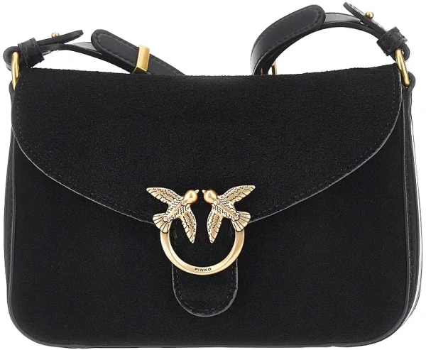 Genti 'Mini Love Bag Satchel' suede leather bag