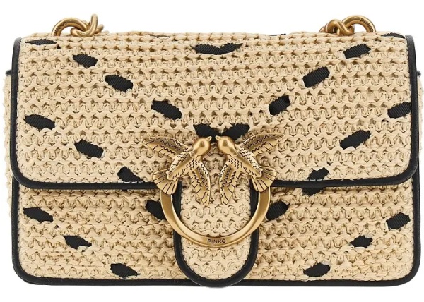 Genti Raffia Mini Love Bag One Light bag