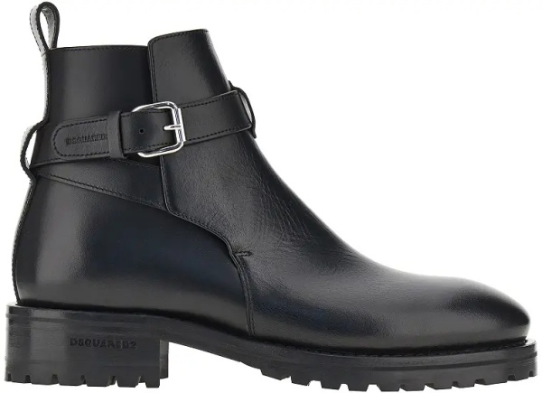 Ghete Leather boots with debossed logo