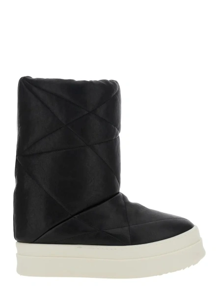 Ghete Rick Owens negre din piele