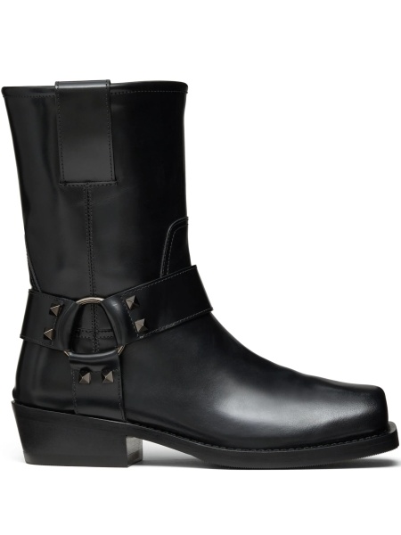 Incaltaminte Valentino Garavani Rockstud neagra din piele si metal
