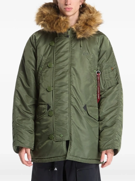 Jacheta Alpha Industries verde din nylon