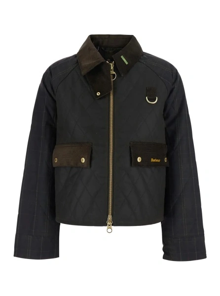 Jacheta Barbour verde din bumbac