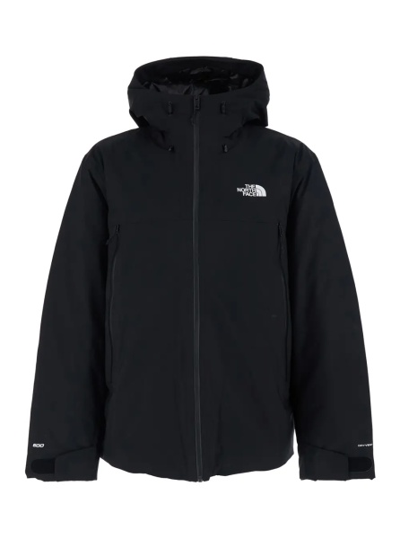 Jacheta Black Jacket with Drawstring Hood and Logo Detail on Front and Rear in Tech Fabric Man