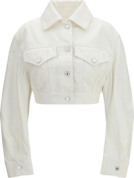 Jacheta Cocoon reversed-effect raw denim Jacket