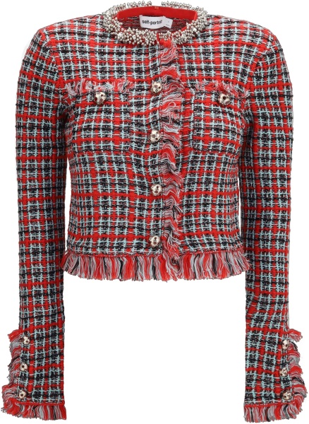Jacheta Cotton and wool blend bouclé Jacket