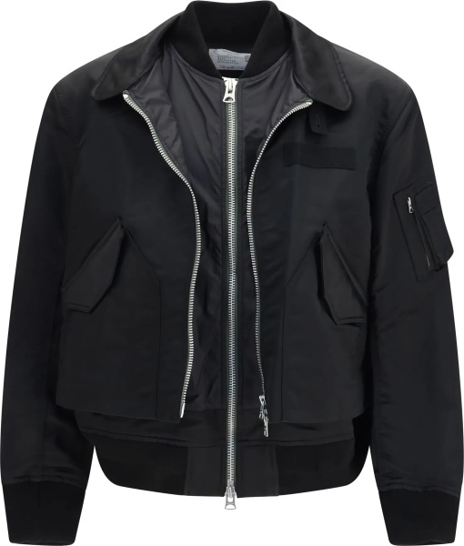 Jacheta Cotton chino and nylon twill double Jacket