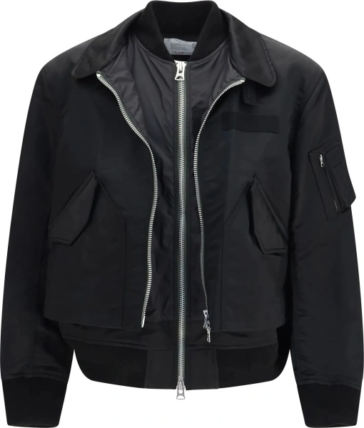Jacheta Cotton chino and nylon twill double Jacket
