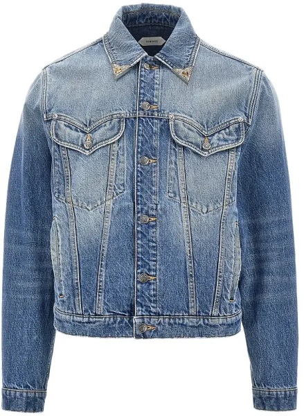 Jacheta Denim jacket with Medusa details