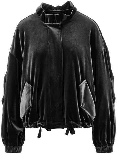 Jacheta Emporio Armani neagra din chenille