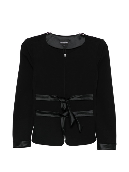 Jacheta Emporio Armani neagra din spandex/elastan si poliamida