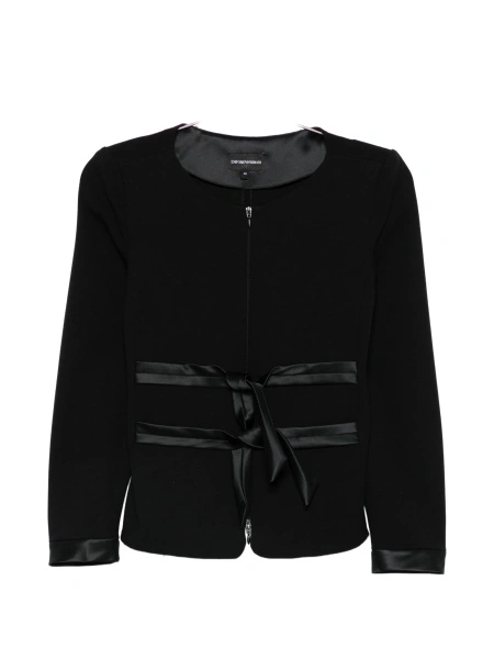 Jacheta Emporio Armani neagra din spandex/elastan si poliamida