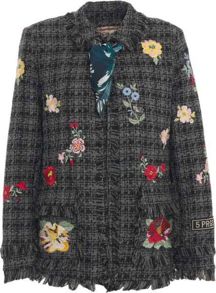 Jacheta Jacket with floral embroidery