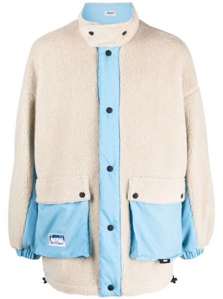 Jacheta MSGM albastra din acrilic si polyester