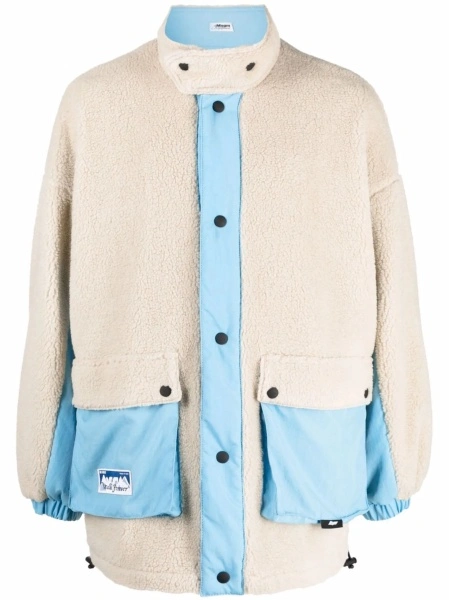 Jacheta MSGM albastra din acrilic si polyester