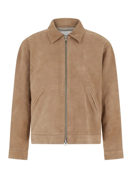 Jacheta NN.07 Petrus Suede jacket in beige fabric for men