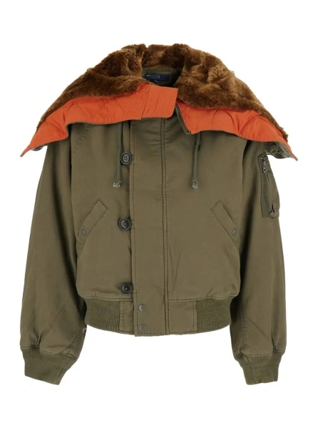 Jacheta Ralph Lauren verde din bumbac