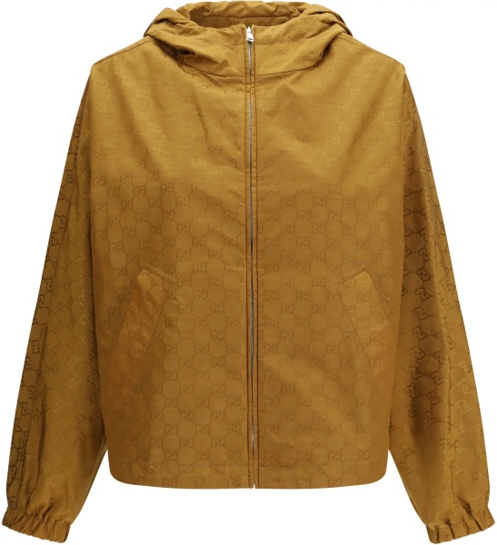 Jacheta Short technical jacquard Jacket with all-over GG motif