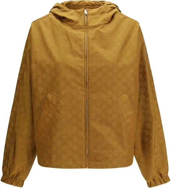Jacheta Short technical jacquard Jacket with all-over GG motif