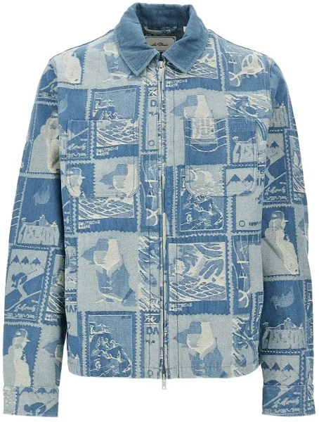 Jacheta Stamp jacquard denim jacket