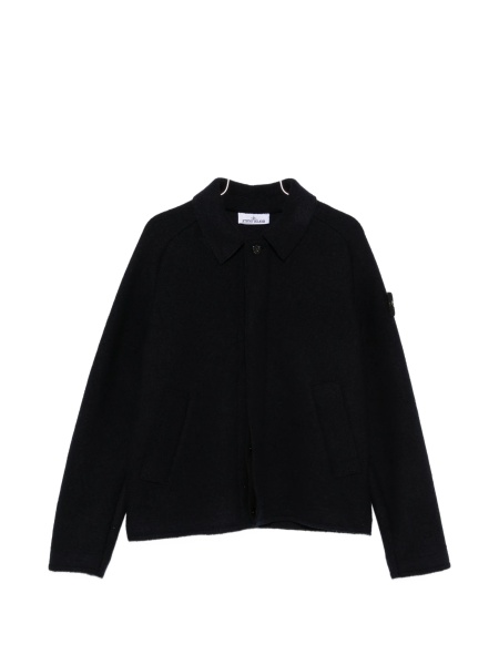 Jacheta Stone Island albastra din lana