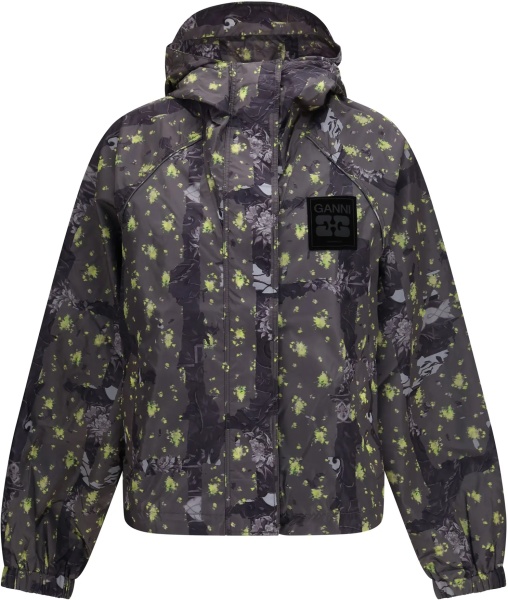 Jacheta Ultralight nylon Jacket with floral print