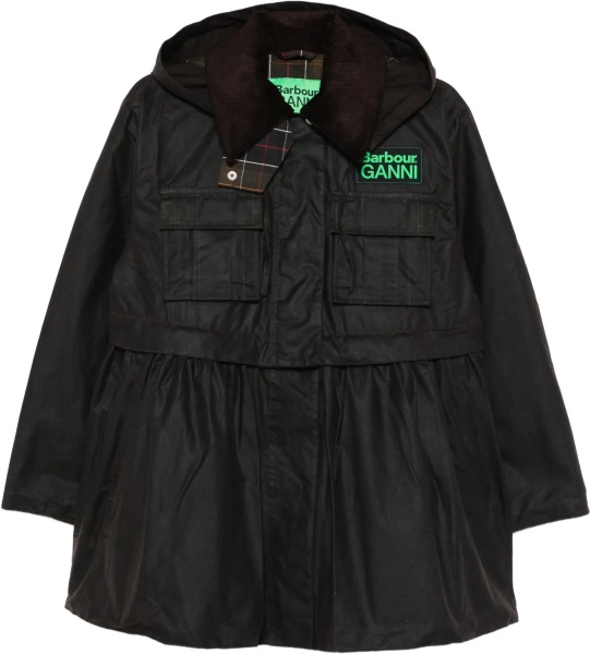 Jacheta Waxed peplum Jacket by Barbour x GANNI