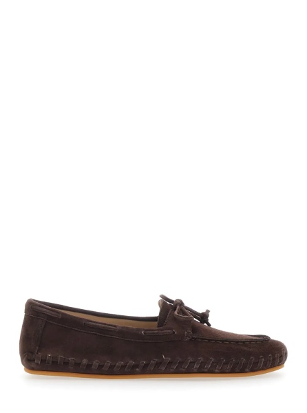 Mocasini 'Driver' Brown Loafers with Bow Detail in Suede Women