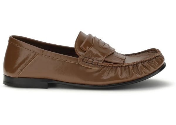 Mocasini Leather Loafers with tassels and foldable heel