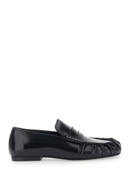 Mocasini Loafers AVEN with high-quality leather and black rubber sole for women