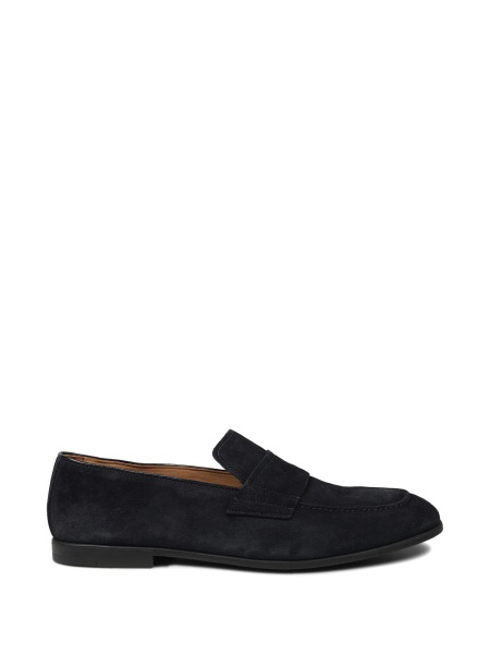 Mocasini MILLE885 albastri din piele intoarsa