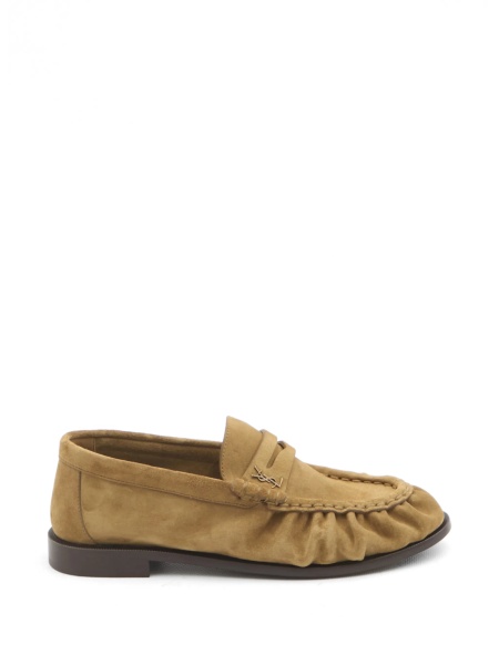 Mocasini Saint Laurent neutri din piele