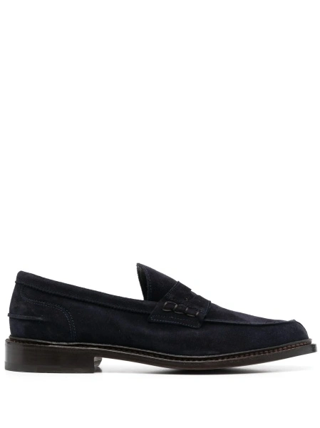 Mocasini TRICKER'S albastri din piele intoarsa