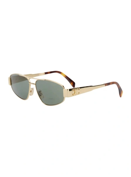 Ochelari Metallic Sunglasses with Triomphe Detail on the Temples and Navigator Frame in Metal Man
