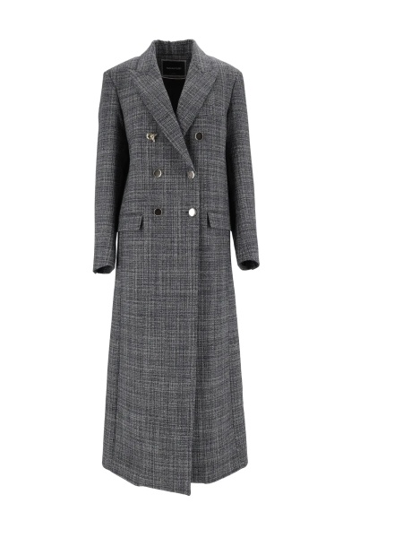 Paltoane MOULINE' DOUBLE BREASTED TOPCOAT WITH KNOT BUTTON DETAIL