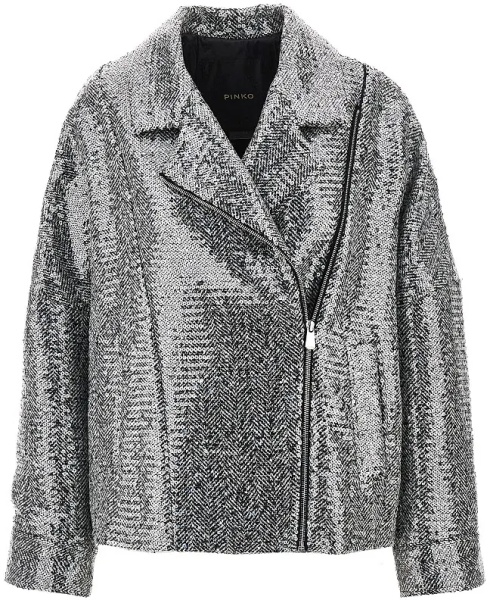 Paltoane Sequinned chevron cloth jacket
