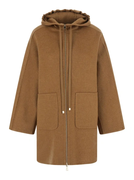 Palton Coat characterized by an elegant and refined design in Brown for women