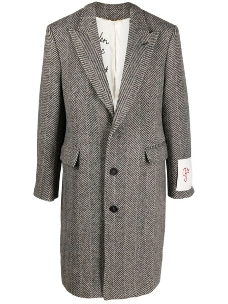 Palton Golden Goose gri din lana si polyester
