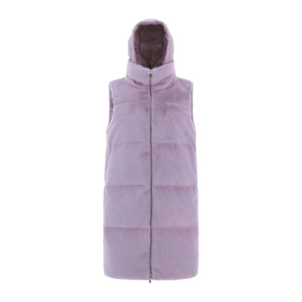 Palton HERNO Faux Fur Sleeveles Coat