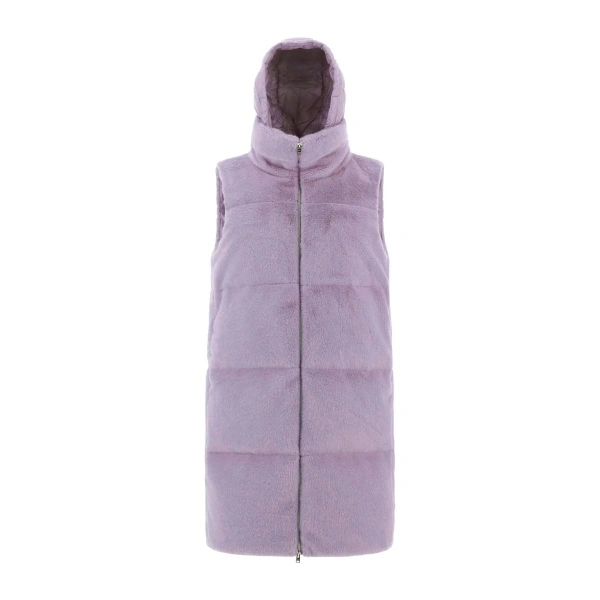 Palton HERNO Faux Fur Sleeveles Coat