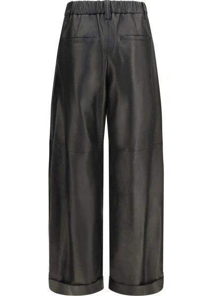 Pantaloni Baggy nappa leather Pants