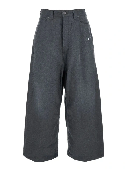 Pantaloni Balenciaga gri din bumbac