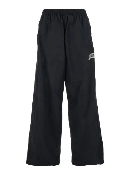 Pantaloni Balenciaga negri din bumbac