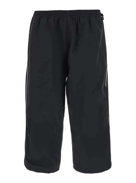 Pantaloni Black bermuda shorts with elasticated waist in cotton blend for men