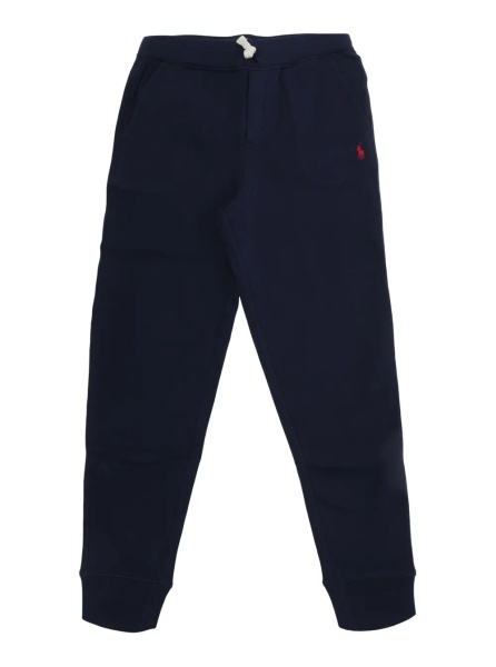 Pantaloni Blue Pants with Elastic Waist and Pony Logo on the Front in Cotton Boy