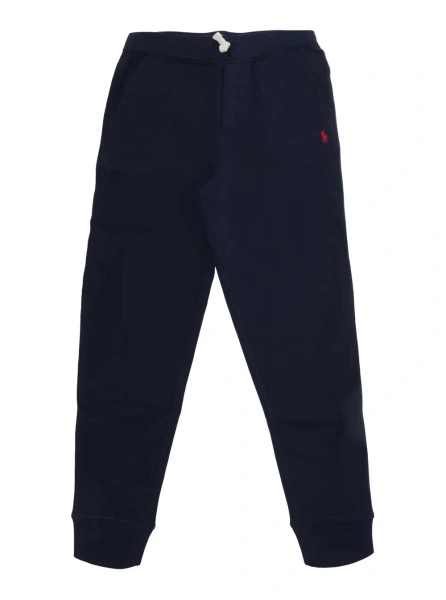 Pantaloni Blue Pants with Elastic Waist and Pony Logo on the Front in Cotton Boy
