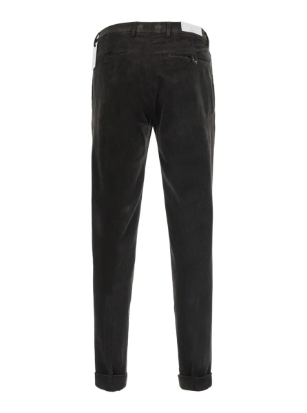 Pantaloni Brown Pants with Side Pockets and High Waist in Tech Fabric for Women